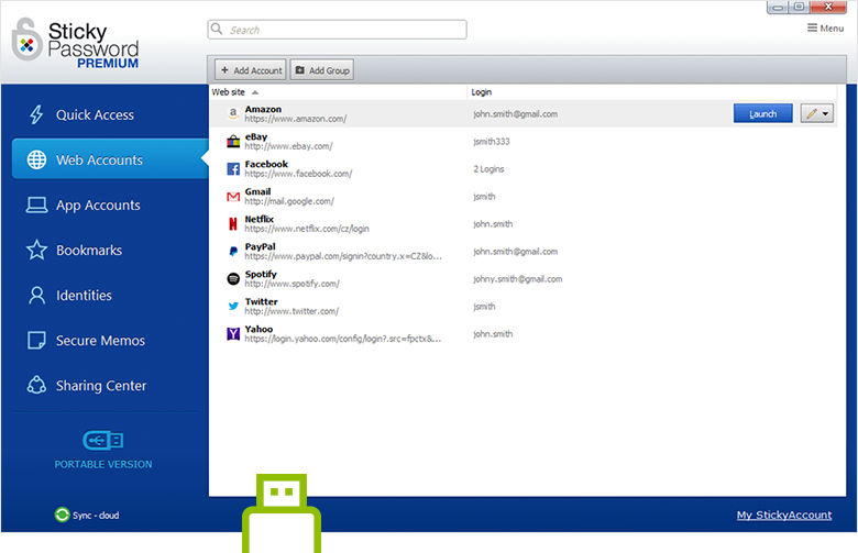 便携式 USB 密码管理器